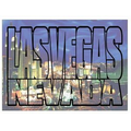 Las Vegas City Scape Photo Hand Mirror (2.5" x 3.5")